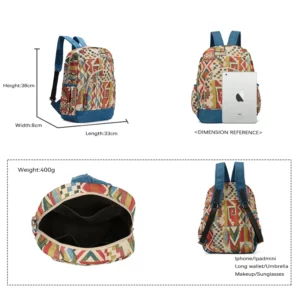 Annmouler Large Capacity Bag for Women Bohemian Style Backpacks Quality Fabric Daypack Rommy School Bag for Girls Durable Purse - Image 11