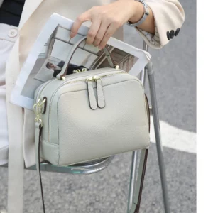 Genuine Leather cowhide Women's Handbag 2025 New Style Crossbody Bag Shoulder bag Luxury Design small square bag For commuting - Image 7