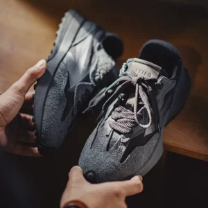 Maden Spring Vintage Thick-soled Patchwork Black Sneakers Casual Breathable Jogging Shoes Low-top Lace-up Sporty Summer Shoes - Image 1