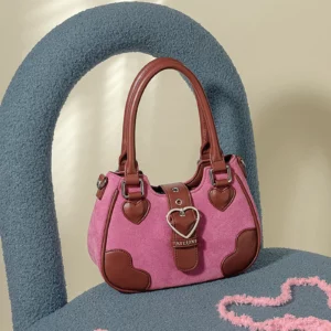 AILUXI New Fall And Winter Handbag Heart-Shaped Hardware Lock Single Shoulder Bag Luxury Designer Inspired Handbag - Image 2