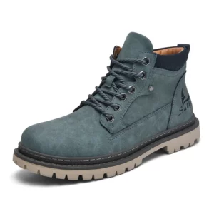 Handmade Men's Boots Outdoor Hiking Boots Lace Up Ankle Boots Autumn Leather Boot High Top Non-slip Men Shoes Botas Para Hombre - Image 5