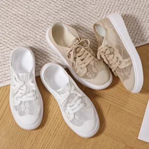 Ladies' Breathable Mesh Casual Shoes Outdoor Anti Slip Hollow Lace Women's Shoes 2025 Summer Lightweight Tennis Shoes Sports - Image 2