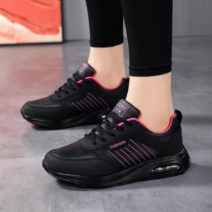 High Quality Waterproof Autumn Running Shoes Women Leather Non-slip Casual Sneakers Ladies Lightweight Fitness Walking Shoes - Image 2