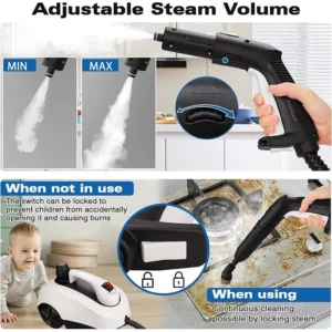 Steam Cleaner High Pressure Portable Indoor Electric Handheld Carpet Floor Car Steam Mop - Image 4