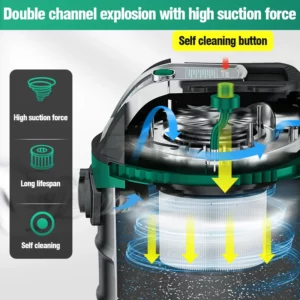 25/35L Multifunctional 1400-1600W Power Vacuum Cleaner Blow Wet and Dry Use Cleaner Car Home Commercial Industry Vacuum Machine - Image 4