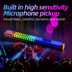 RGB Sound Pickup Lamp LED Atmosphere Lights Music Rhythm Light Muticolor Music Sync for Party Esports Room Automobile Decoration - Image 3