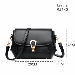 Women’s Fashion Stone Pattern Small Shoulder Handbags Female Solid Color PU Leather Messenger Bag Mini Purse Flap Crossbody Bags - Image 5