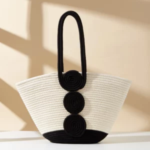 Straw Woven Bag Summer Beach Bags Fashionable Women Shoulder Bag Purse and Handbags Class Bags for Girl Bolsos De Mujer Сумка - Image 3