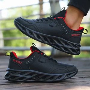 Summer Men High Quality Sneaker Outdoor Breathable Mesh Men Light Shock-absorption Tennis Walking Shoes Solid Color Sneakers Men - Image 1