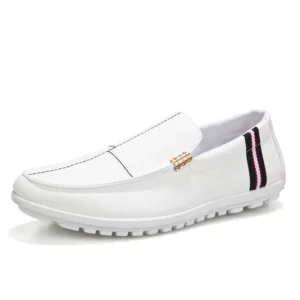 Men's shoes 2024 new European Station Tsutsu Men's shoes in a lazy shoes spring loafers white casual shoes - Image 5