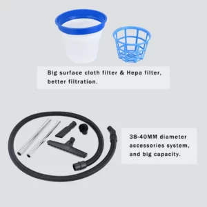 3000W 2/3 Motors 60L Heay-duty Bagged Hotel Workshop Dust Electric Vaccum Window Industrial Wet Dry Vacuum Cleaner - Image 5