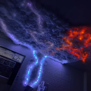 Gaming Room Wall Light Bar Atmosphere Party Festival Decor LightsRGB Thunder Cloud Lamp Led , DIY Creative Cloud Lights Strip， - Image 3