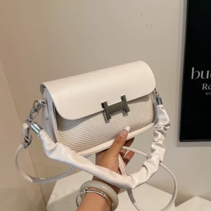 High Quality Fashionable Crossbody Bag Women's Designer Leather Handbag Minimalist Solid Color With Adjustable Shoulder Strap - Image 8