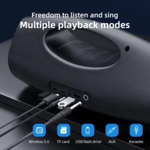 Zealot-P1 40W Karaoke Portable Bluetooth Speaker with IPX5 Waterproof, Comfortable handle,for party,birthday,gift - Image 6