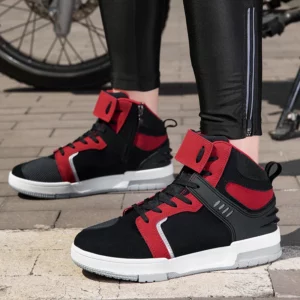 Motorcycle Boots Breathable Men Motorbike Sneaker Microfiber Leather Adventure Touring Boots Motorcyclist Shoes Anti-slip - Image 11