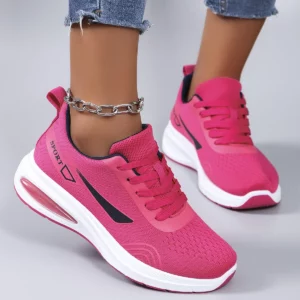 Spring new women's sports shoes, fashionable, breathable, lightweight, non-slip, wear-resistant, casual sports shoes, flat shoes - Image 3