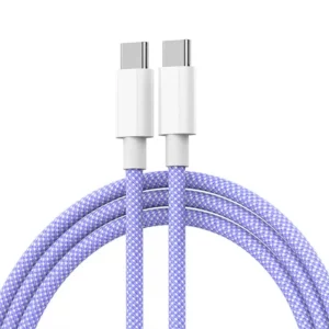 Usb C to Type C Fast Charging PD 60W Mobile Phone Date Cable For Iphone15 Android Samsung Huawei Type C Braided Charger Cable - Image 3