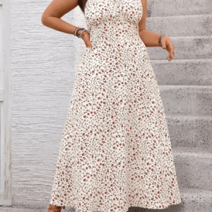 New large-size dress for spring and summer 2025 casual and fresh suspender floral women's skirt - Image 2