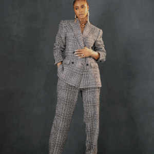 New Women Suits Autumn Blazer Jacket Fashion Plaid Double Breasted Work Tuxedos Set Coat Office Lady Elegant 2 Pieces Customize - Image 3