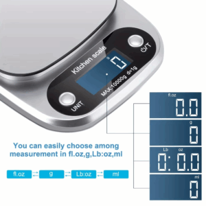 HOTU 1 unit, with four measurement units, a precise digital kitchen scale for baking and cooking - Image 6