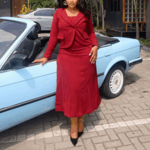 Two Piece Sets Women Outfits Long Sleeves Blazer Suspender A Line Midi Dress Sets Suitable for Office Wear and Formal Events - Image 3