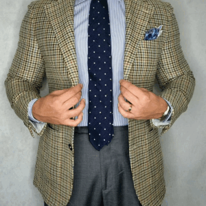 Autumn Winter Men's Suits Coat Notch Lapel Houndstooth Groom Wear Slim Fit Business Office Blazer Tuxedos Only Jacket - Image 4