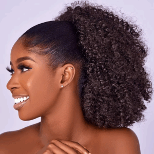 Synthetic Afro Puff Drawstring Ponytail Extension for Black Women Short Afro Curly Clip On Kinky Drawstring Bun - Image 3