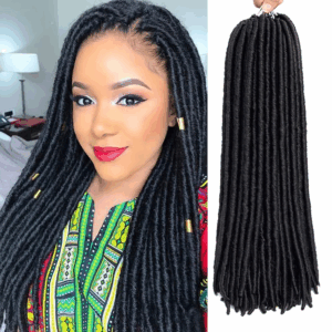 Straight Faux Locs Crochet Braids Hair 18Inch Ombre Synthetic Goddess Braids BraidingHair Extensions African for Women - Image 7