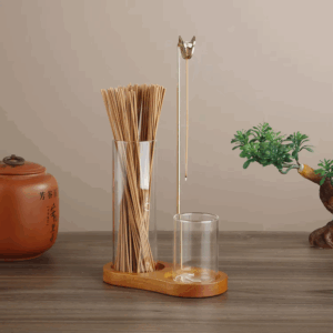 Glass Incense Holder for Sticks Anti-Ash Flying Incense Burne with Metal Clip and Incense Storage for Yoga Home Decor - Image 5