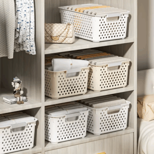 2pcs Multifunctional Plastic Storage Boxes Home Kitchens Bathrooms Bedrooms Offices Storage Baskets Containers Home Organization - Image 4