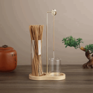 Glass Incense Holder for Sticks Anti-Ash Flying Incense Burne with Metal Clip and Incense Storage for Yoga Home Decor - Image 7