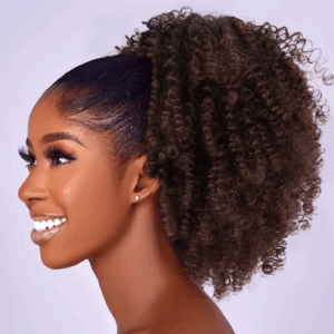 Synthetic Afro Puff Drawstring Ponytail Extension for Black Women Short Afro Curly Clip On Kinky Drawstring Bun - Image 6