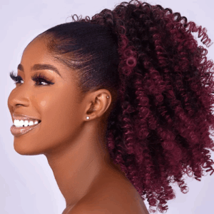 Synthetic Afro Puff Drawstring Ponytail Extension for Black Women Short Afro Curly Clip On Kinky Drawstring Bun - Image 2