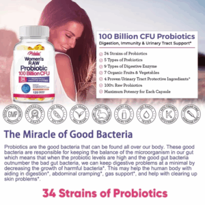 100 Billion Natural Organic Probiotics, Digestive Enzymes - Gut & Immune Health, Gas & Bloating Relief - Image 4