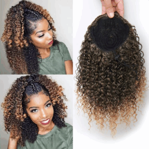 Synthetic Afro Puff Drawstring Ponytail Extension for Black Women Short Afro Curly Clip On Kinky Drawstring Bun - Image 5