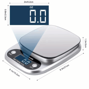 HOTU 1 unit, with four measurement units, a precise digital kitchen scale for baking and cooking - Image 5