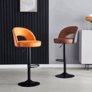 Light Luxury Bar Stool Modern Counter Height Chair with Backrest Lift Adjustment Kitchen Island Seat Hotel Reception Stools - Image 4