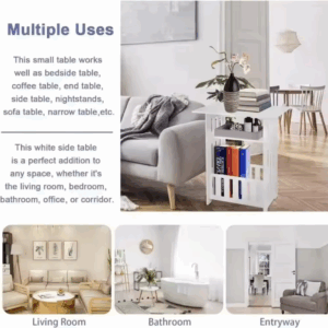 Nordic Style Wooden Storage Table Multipurpose for Bedside Living Room Office Organizer Portable Mini Square Design Coffee Table - Image 6