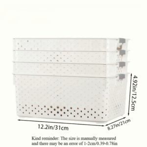 2pcs Multifunctional Plastic Storage Boxes Home Kitchens Bathrooms Bedrooms Offices Storage Baskets Containers Home Organization - Image 7