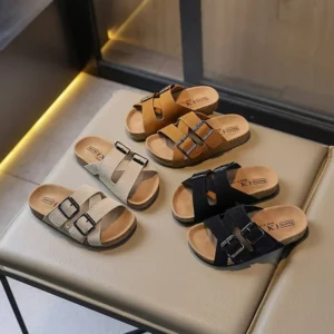 2025 New Summer Fashion Children Cork Sandals Girls Slippers Children's Slippers Cork Boys Sandals Slippers Kids Shoes for Girl - Image 4