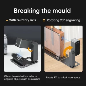 MR CARVE C1 Windows Mac Engrave leaves wood Plastic Painted Leather Laser Engraver Portable Laser Engraving Machine for Mobile - Image 3