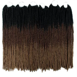 Straight Faux Locs Crochet Braids Hair 18Inch Ombre Synthetic Goddess Braids BraidingHair Extensions African for Women - Image 8