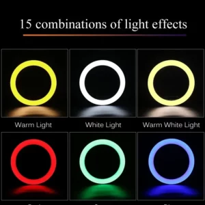 10 Inch Dimmable RGB LED Selfie Ring Light Photo Ring Lamp Photo Lighting With Tripod For Phone Makeup Video Live Volg - Image 4