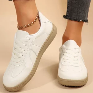 Lightweight Comfort Flat Shoes for Women 2025 Autumn Thick Sole Lace Up Sneakers Woman Breathable Non Slip Platform Casual Shoes - Image 3