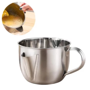 1000ML Multi-use Stainless Steel Gravy Oil Soup Fat Separator Grease Oiler Filter Strainer Bowl Home Kitchen Cooking Tools - Image 6