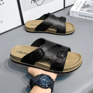 Slippers for Men's Summer Men's Casual Slippers 2025 New Outer Wear Sports Driving Dual-use Shoes Beach Sandals Shoes for Men - Image 2