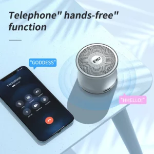 TWS Bluetooth Speaker Metal Portable Music Speakers With AUX-IN, Micro SD, Microphone, Hands-Free For Home Sound Box - Image 2