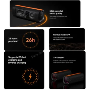 Xiaomi Sound Party IP67 Bluetooth 5.4 Harman AudioEFX TWS Stereo Combo 5200mAh Ultra-Long Battery Life 50W Portable Speaker Mic - Image 2