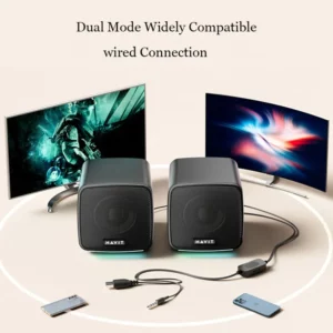 Computer Speaker Desktop Home Theater Small Laptop Wired Mini Tweeter Subwoofer - Image 3