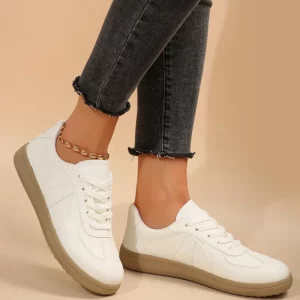 Lightweight Comfort Flat Shoes for Women 2025 Autumn Thick Sole Lace Up Sneakers Woman Breathable Non Slip Platform Casual Shoes - Image 5